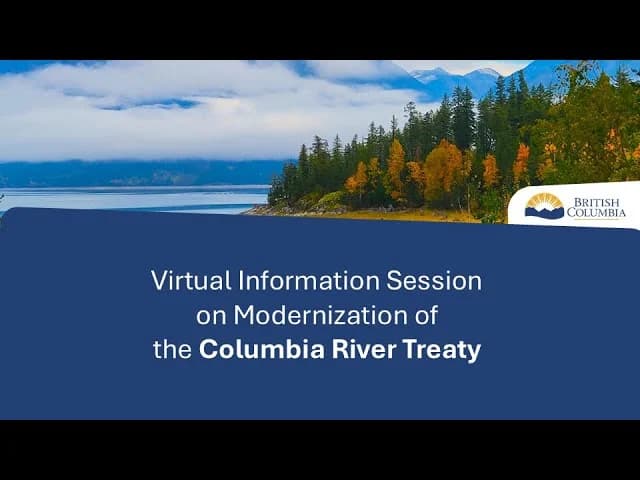Columbia River Treaty Modernization BC Washington 2026 Update